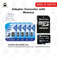 ราคา Verbatim microSDHC microSDXC Class 10 การ์ดหน่วยความจําพร้อมอะแดปเตอร์ SD - 16GB l 32GB 64GB l 128GB (23068937518)
