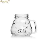 ราคา CAMDACO GLASS WARE ถ้วยแก้วรูปหมู 480ML ฝาดีบุก - สีสุ่ม (42813498292)