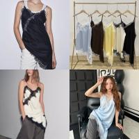 ราคา เสื้อสายเดี่ยว ผ้าซาตินแต่งลูกไม้ (55554108099)
