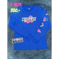 ราคา เสื้อยืดแขนยาว converse ⚡การันตีแท้ 100%⚡ (25607696168)