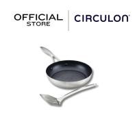 ราคา CIRCULON SteelShield S-Series กระทะทอดสแตนเลสเคลือบผิวลื่น ไซส์ 24 ซม./ตะหลิว Frypan with slotted turner (70055-T) (17423819299)