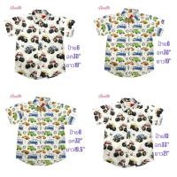 ราคา เสื้อผ้าเด็ก เชิ๊ตเด็กคอปก แขนสั้น ลายรถ วินเทจ ไซส์4-10 (26227786988)