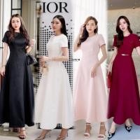 ราคา S-XXL⚡️ชุดเดรสยาวไปงาน สีแดง/ชมพู/ขาว/ดำ/แดง ✨ชุดทำบุญ ป้าย #BTstudio #Stylista #Abigail (22006400000)