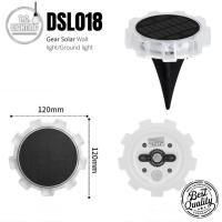 ราคา TC โคมไฟติดกำแพงโซล่าเซลล์ โคมไฟติดพื้น ไฟกำแพงโซล่าเซลล์ รุ่น DSL18 Gear Solar Wall lights คุณภาพดี ทนทาน (28055334761)
