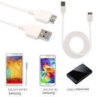 ราคา White Micro USB 3.0 Charging Data Cable for Samsung Galaxy S5 and Note 3 N9000 (1683635916)