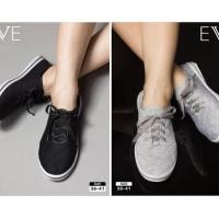ราคา รองเท้าผ้าใบ EVE แบบผูกเชือก มีสองสี เทา/ดำ (960862947)