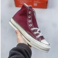 ราคา Converse 1970s Classic High Top Canvas Korean Versatile Canvas Wine Red Shoes-2790 (24086297979)