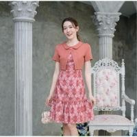ราคา เดรสผ้าไทยหางปลาสีแดง Phawi M (29908016505)