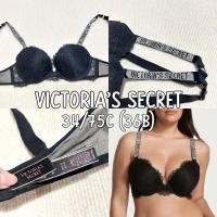 ราคา victoria's secret | 34/75C (36B) เสื้อชั้นในลูกไม้สายเพชร shine strap bra ผ้าใหม่แต่มีตำหนิเพชร (shop3,000+) (40912123861)