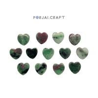 ราคา Ruby In Zoisite Heart Beads ลูกปัดหัวใจรูบี้ซอยไซต์ (21344469869)