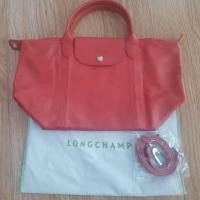 ราคา Longchamp Le pliage cuir size S หนังแกะสีส้ม arizona (1430976667)