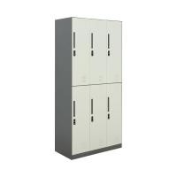 ราคา INDEX LIVING MALL ตู้เหล็กล็อคเกอร์ 6 ช่อง รุ่นโครนอส - สีขาว/เทา (44079127044)