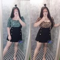 ราคา ชุดเซต เสื้อ+กางเกง สาวอวบ อ้วน กางเกงกระโปรง เสื้อลายเสือ ผ้าวูลเวฟ ชุดเซท ชุดเซ็ต 2XL ชุดเซ็ท Set สวยๆ ชุดผู้หญิง (5938623461)