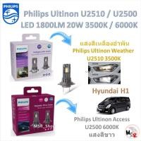 ราคา Philips หลอดไฟหน้ารถยนต์ LED Weather Vision U2510 3500K / Access U2500 6000K 1800LM Hyundai H1 (25928422771)
