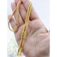 ราคา สร้อยคอทอง1บาท สวยเหมือนจริง ลายสี่เสาคั่นปล้อง ยาว20นิ้ว ขนาด3มิล ทองโคลนนิ่งเหมือนแท้ 0276 (26242724141)