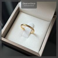 ราคา Gray & Gold แหวนวงเกลี้ยง TC ทรงมน หน้ากว้าง 2 มิล ชุบสีทอง 24k Gold แหวนชายหญิง คู่รัก แต่งงาน (25783711571)