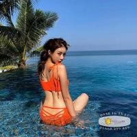 ราคา เซตบิกินี่ 2 ชิ้น สีส้ม (44363507208)
