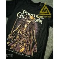 ราคา BT 91 Jack Sparrow Pirates of the Caribbean เสื้อยืด สีดำ BT Black Timber T-Shirt ผ้าคอตตอน สกรีนลายแน่น S M L XL XXL (8991434677)