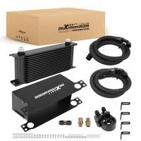 ราคา 【16-ROW SET】Universal oil cooler ชุดออยคูลเลอร์น้ำมันเครื่อง 16 แถว AN10 พร้อมแอร์ไกด์ เทอร์โมสแตท แซนด์วิชเพลท สายถัก รถแต่ง รับประกันไทย (55057354262)