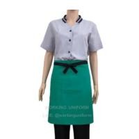 ราคา ผ้ากันเปื้อนครึ่งตัวสั้นสีเขียว สายสีดำ (22459928566)