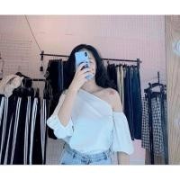 ราคา เสื้อเชิ้ตสีขาวเว้าไหล่ (41608828879)