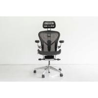 ราคา Herman Miller Remastered Aeron Chair สี Onyx โครง Polished Aluminum Full Option พร้อม Atlas Headrest (29388091744)