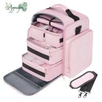 ราคา แอปเป กระเป๋าแต่งหน้า,4กล่องที่ถอดออกได้ความจุขนาดใหญ่เครื่องสําอางออแกไนเซอร์,พับกับตาข่ายกระเป๋ากันกระแทกแบบพกพาการจัดเก็บเครื่องประดับม้วนผู้หญิ (55256389532)