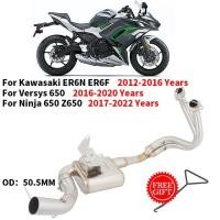 ราคา Slip On For Kawasaki Z650 Ninja650 Ninja 650 ER6N ER6F 2012 - 2023 Motorcycle Exhaust System Escape (40978166800)