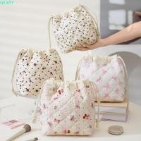 ราคา กระเป๋าเครื่องสําอาง QEARY, Quilted Cotton Drawstring Lipstick Storage Bag, Sweet Jewelry Storage Bag Large Capacity Aesthetic Coin Purse Travel Supplies (51257859045)