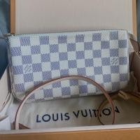 ราคา Louis Vuitton pochette damier azur ของแท้100% (10268645711)