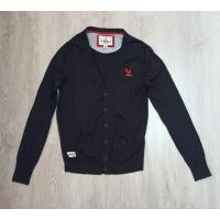 ราคา เสื้อคลุมคาดิแกน CC-OO สีดำ ปักนกสีแดง ไซส์ M (23518937446)