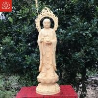 ราคา ไม้แกะสลักไม้ไซเปรส Ksitigarbha พระโพธิสัตว์บ้านห้องนั่งเล่นพระพุทธรูปตกแต่งงานแกะสลักไม้เนื้อแข็ง 5XQA (23957880151)