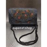 ราคา กระเป๋าสะพายปักลูกปัดสีดำ (16558365209)