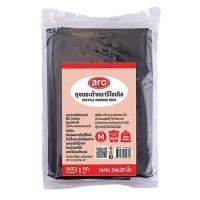 ราคา ARO เอโร่ ถุงขยะดำ รีไซเคิล หนา ขนาด 24x28นิ้ว 1 กิโลกรัม ถุงดำ (22269969507)