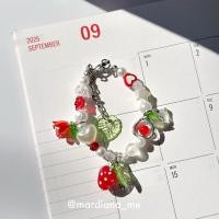 ราคา ลูกปัดสร้อยข้อมือสตอเบอรี่ (43803469505)