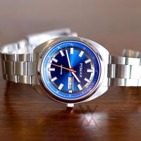 ราคา นาฬิกา POMAR รุ่น 73550SS06 - SAPPHIRE QUARTZ - BLUE ทรงเต่า น้ำเงิน (หน้าน้ำเงิน-ขอบน้ำเงิน-เรือนเงิน) (23145570526)