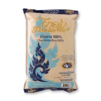 ราคา ข้าวตรา ไทยรวงขวัญ ข้าวขาว 100% ( 5 กิโลกรัม 1 ถุง) (23952570473)