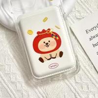 ราคา สีขาวการ์ตูนน่ารักคู่กระเป๋าสตางค์โทรศัพท์เหมาะสําหรับ ไอโฟน 12 13 14 15โปรแม็กซ์ แม่เหล็กโทรศัพท์บัตรกระเป๋าสตางค์ (53556019016)