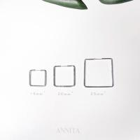 ราคา annita.silver - square hoop earrings / silver925 ต่างหูห่วงเงินรูปสี่เหลี่ยม ต่างหูเงินแท้925 เหมาะกับคนแพ้ง่าย (15718703618)