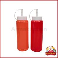 ราคา ขวดซอส พลาสติกแบบสี แดง ส้ม no.1223 (41661225751)