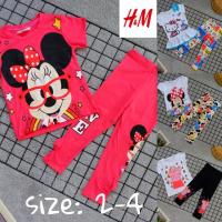 ราคา มีเก็บปลายทาง‼️งานป้ายH&M : ชุดเซตขายาว ลายการ์ตูน เอลซ่า คิตตี้ มินนี่ LoL : size 2-4 (7334129594)