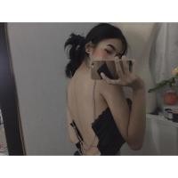 ราคา สายเดี่ยวกำมะหยี่ โชว์หลังแต่งโซ่ (2005212790)