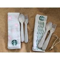 ราคา Starbucks ชุดช้อนส้อม พร้อมกระเป๋าผ้า ของแท้ (5436312591)