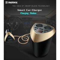 ราคา Original REMAX CR-3XP Alien Smart Car Charger 5V 3.4A พอร์ต 3-USB 2 ไฟแช็กพร้อมหน้าจอ LED (13164886633)