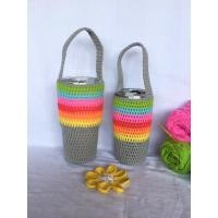 ราคา 20 30 oz กระเป๋าใส่แก้วเยติสีรุ้งกระเป๋าถักไหมพรม (22270197671)