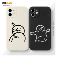 ราคา GUMAN เคสคู่ เคสไอโฟน คู่รัก กันกระแทกซิลิโคนนุ่มการ์ตูนน่ารักตลก เคสโทรศัพท์ สีดำ Compatible for iPhone 17 16 15 14 13 12 11 Pro Max SE 2020 X XR XS 8 7 6 6S Plus พลัส XYM2024 (21988889061)