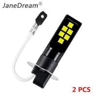 ราคา 2 ชิ้น หลอดไฟ LED H3 3030 12smd 6000K สีขาว สำหรับไฟตัดหมอกรถยนต์ H3 ไฟเบรก DRL (27534386183)