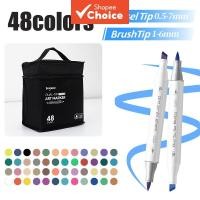 ราคา Dual Head Marker ชุดปากกาสี 48/216 ชิ้น Chen Rui Marker สีถาวรกันน้ําอะคริลิค Outline Glitter Markers สําหรับของขวัญเด็ก Art นักเรียน (51303276261)