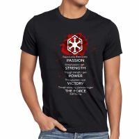 ราคา เสื้อยืดใหม่ 2022ขายดี เสื้อยืดแฟชั่น พิมพ์ลาย Sith Code Herren lord ritter luke rebellion darth wars vader star maulL X (19120172336)