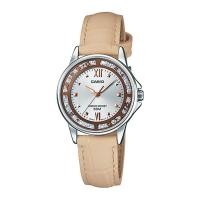 ราคา Casio Standard นาฬิกาข้อมือผู้หญิง สายหนังแท้ รุ่น LTP-1391L-7A - สีครีม (769731644)
